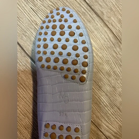 M. Gemi Felize Leather Moccasin Driving Loafers Light Blue Womens Size 37.5,US 7 - Picture 5 of 5